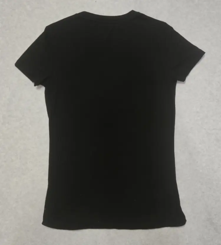 Aeropostale T-Shirt Womens M Black NYC Script Short Sleeve Top
