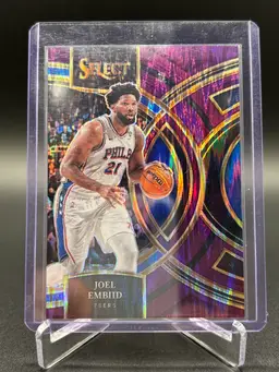 Joel Embiid - 23-24 Select Premier Level Flash Purple Prizm /175