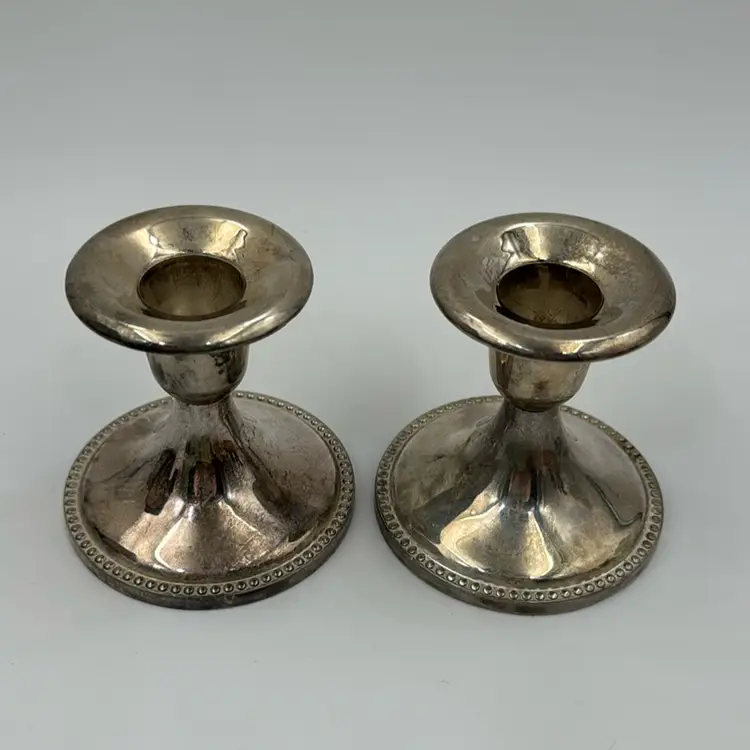 Vintage Silver Plated Candlestick Holders