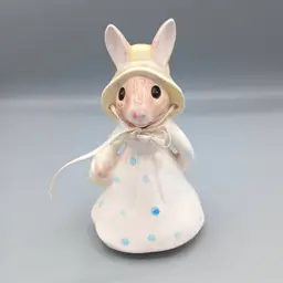 Vintage Lefton Musical Rabbit Figurine, Plays "Peter Cottontail" Of course!