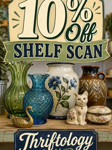 10% Off Shelf/Table Scan- See Show Notes-Glass, Pottery, Trinkets!