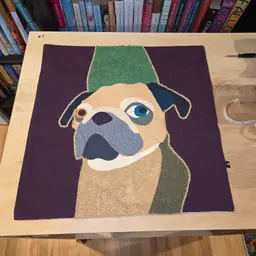 NWOT Pug pillowcase 20x20 SAATVIK