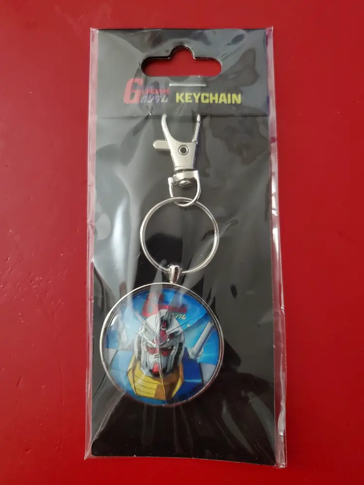 MOBILE SUIT GUNDAM Keyring Keychain Metal Round by Open Round ~ NEW