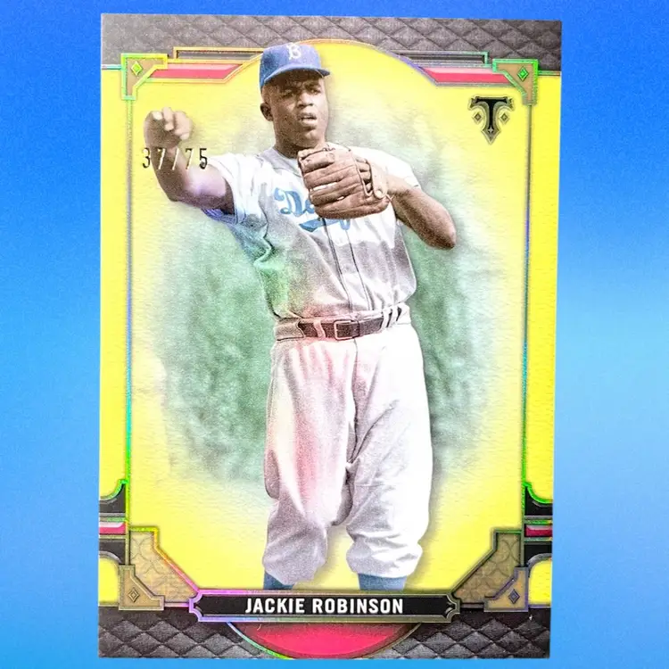 Jackie Robinson 37/75 Citrine - 2022 Topps Triple Threads - Los Angeles Dodgers