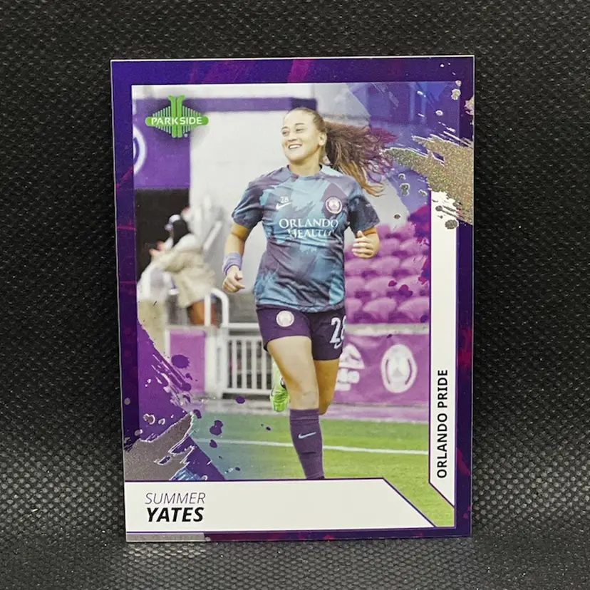 Summer Yates 2024 Parkside NWSL Vol 2 Purple /10 Orlando Pride Soccer Card