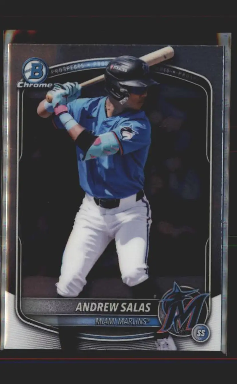 2025 Bowman Draft #BDC-34 Andrew Salas Chrome - (137) - Miami Marlins