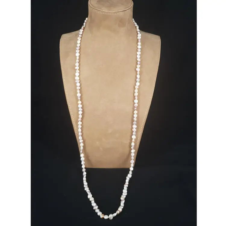 Genuine Cultured Freshwater Baroque Pink Pearl Necklace