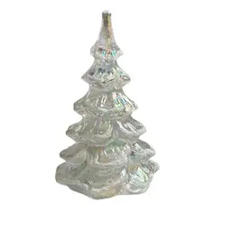 Fenton Iridescent Sugared Christmas Tree - 4.25”