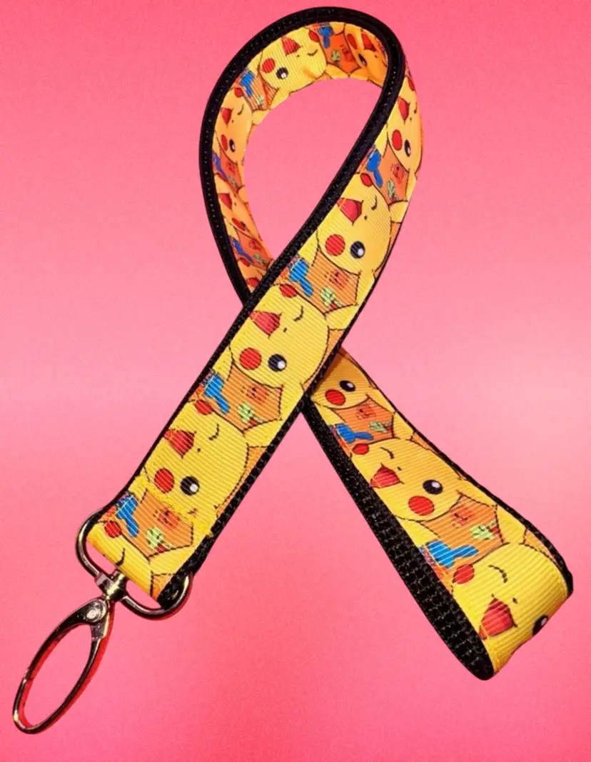 Keychain Lanyard Key Holder Pokemon Pikachu NEW Handmade 19.5”
