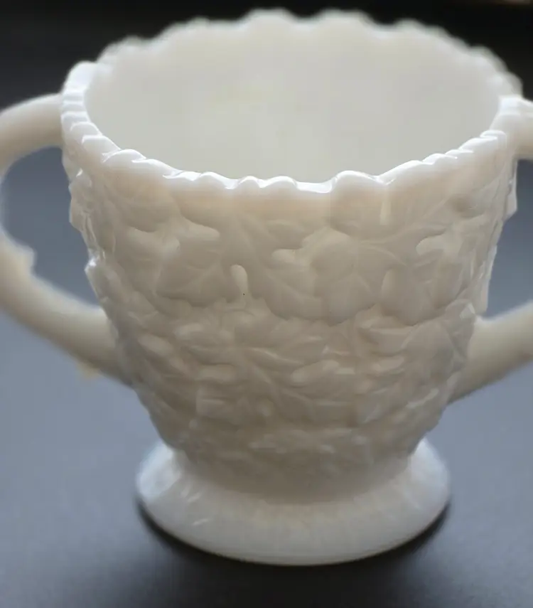 Westmoreland Milk Glass sugar and creamer