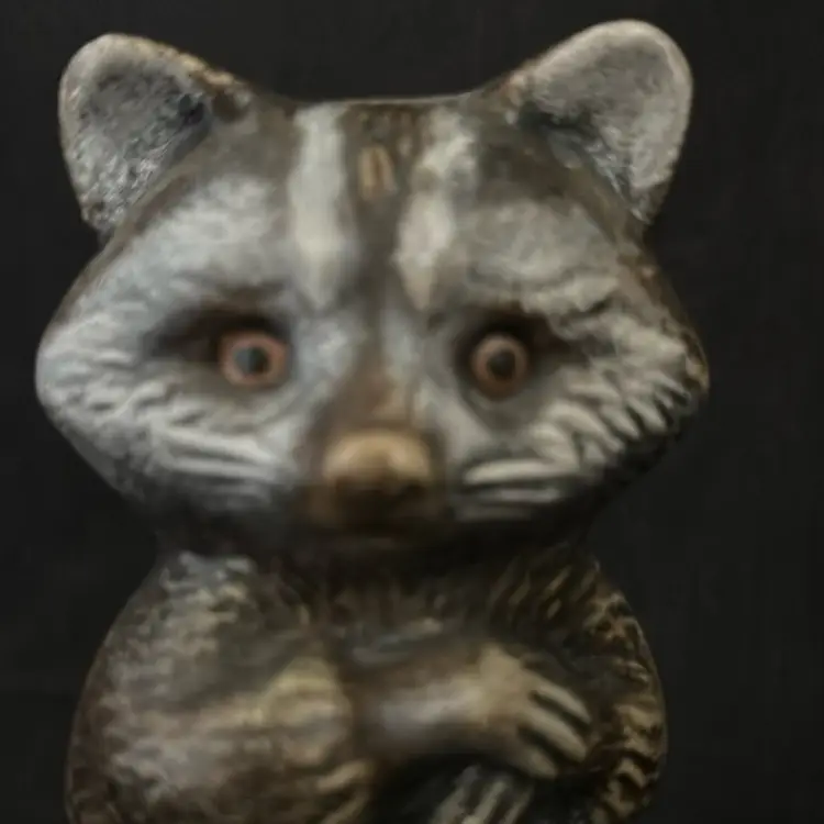 Reggie Raccoon, Mold Made, Ceramic, Clay, Figurine Ornament