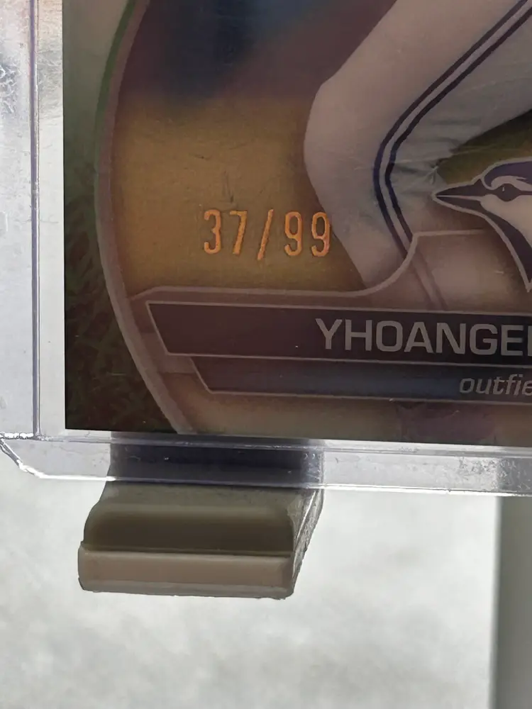 Yhoangel Aponte 2023 Bowman Chrome 1st #BCP-110 Prospect Green Grass Refractor 37/99