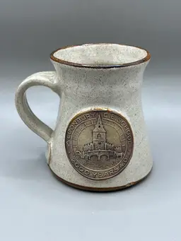 Alconbury C.E. Church Of England School 2000 Years Pottery Mug 4”