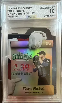 Tarik Skubal 2025 Topps Holiday Making the Nice List Legendary 10