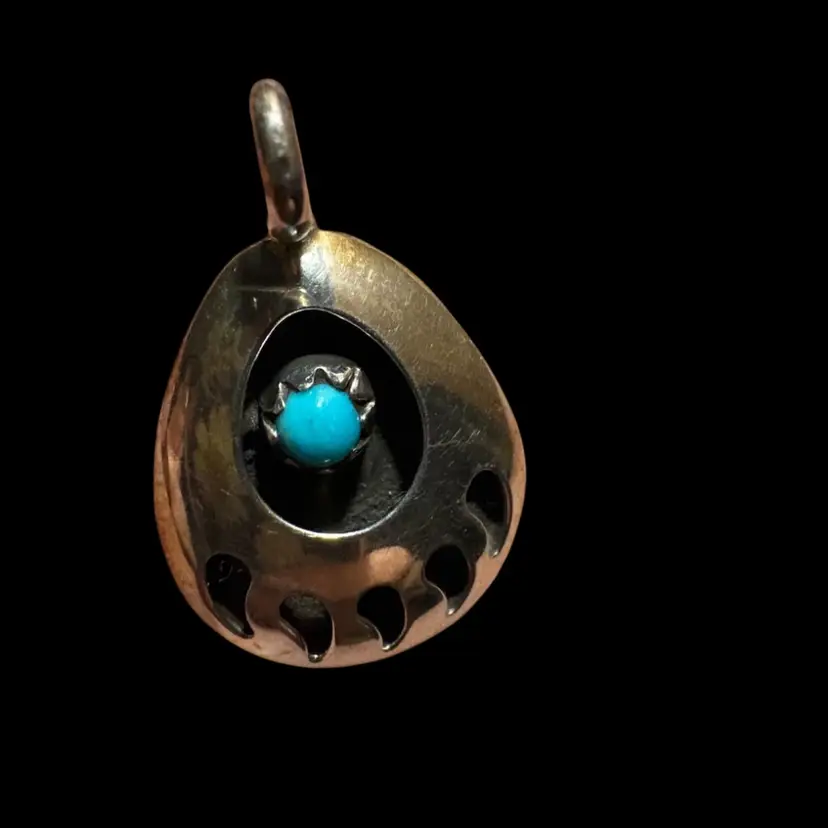 Small Bear Paw Shadow Box Pendant