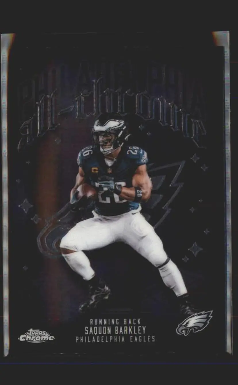 Saquon Barkley 2025 Topps Chrome #ACT-3 All Chrome Team - (138) - Philadelphia Eagles