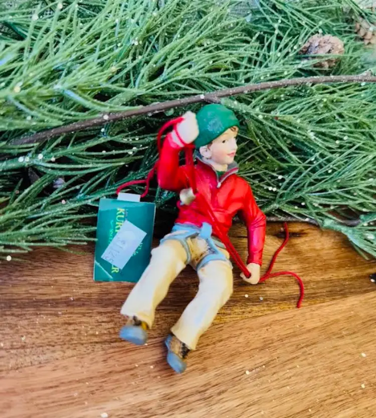 Kurt Adler Rock Climber Christmas Ornament Red, Green, Blue 4" X 4"