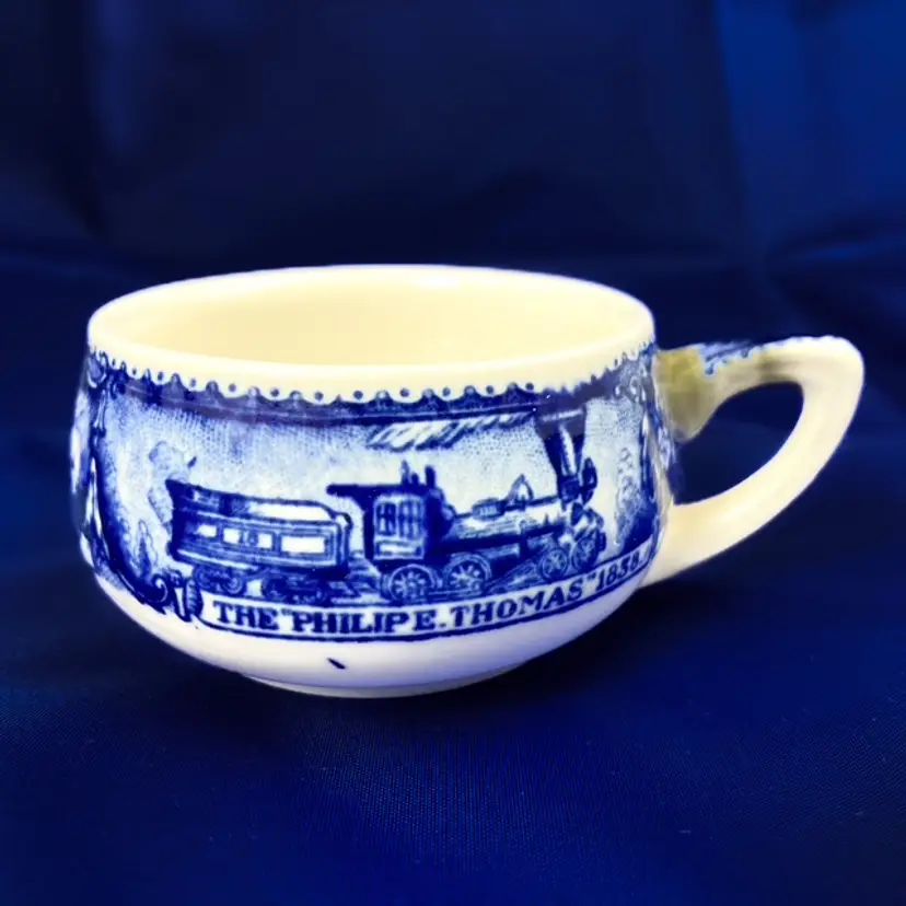 Baltimore & Ohio RR Commemorative 100 year B&O Route Scenes Demitasse Cup Vtg