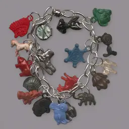 Vintage Cracker Jack (18) Charm Bracelet 7.5”