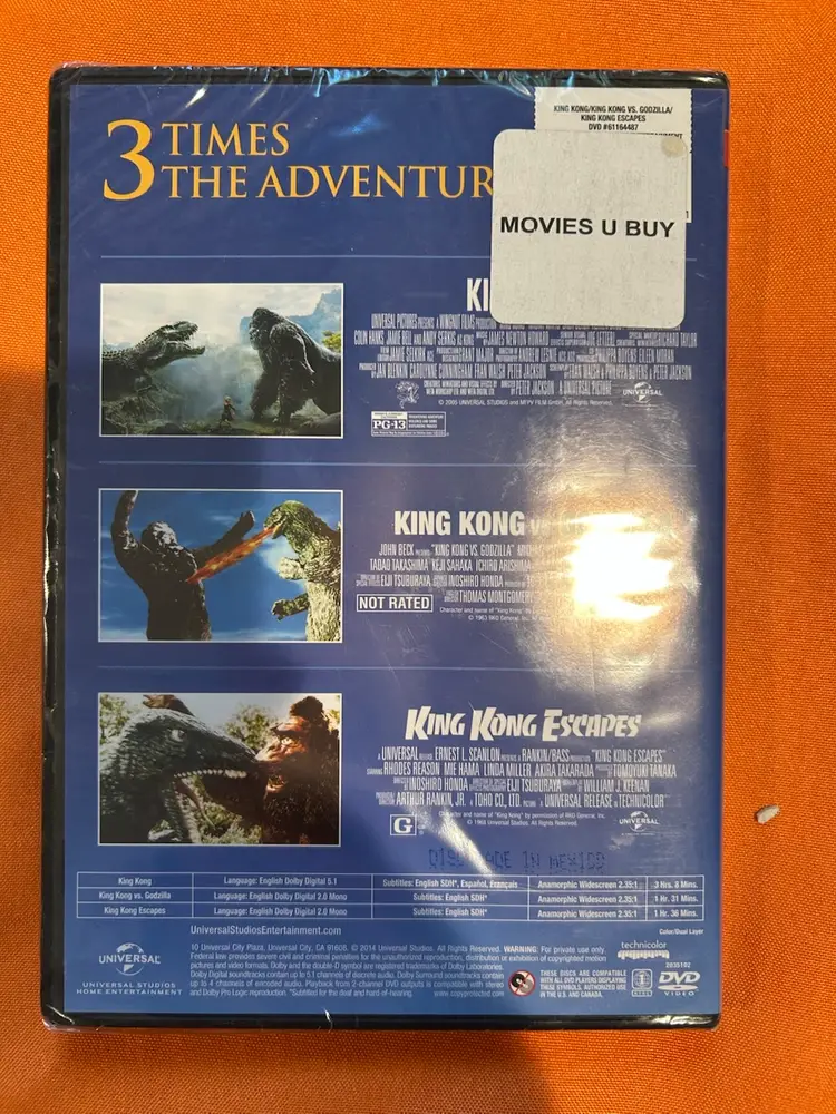 King Kong Triple Feature: (DVD 2014) Naomi Watts - Michael Keith - Rhodes Reason