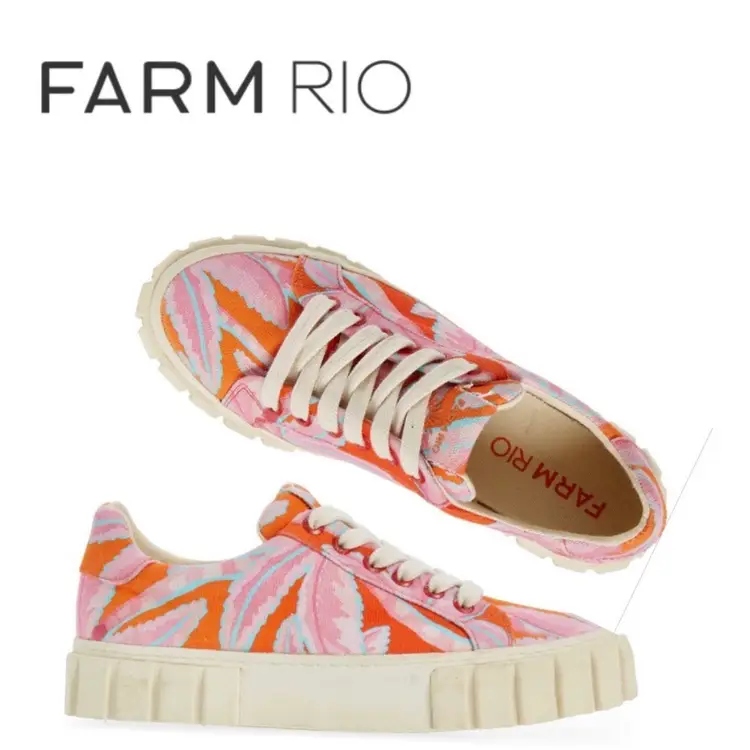 NEW FARM RIO Coconut Tree Flatform Sneaker - Size 10.
