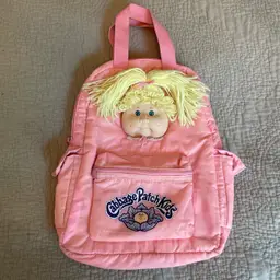 Vintage 1983 Cabbage Patch Kids Pink Backpack Doll Face