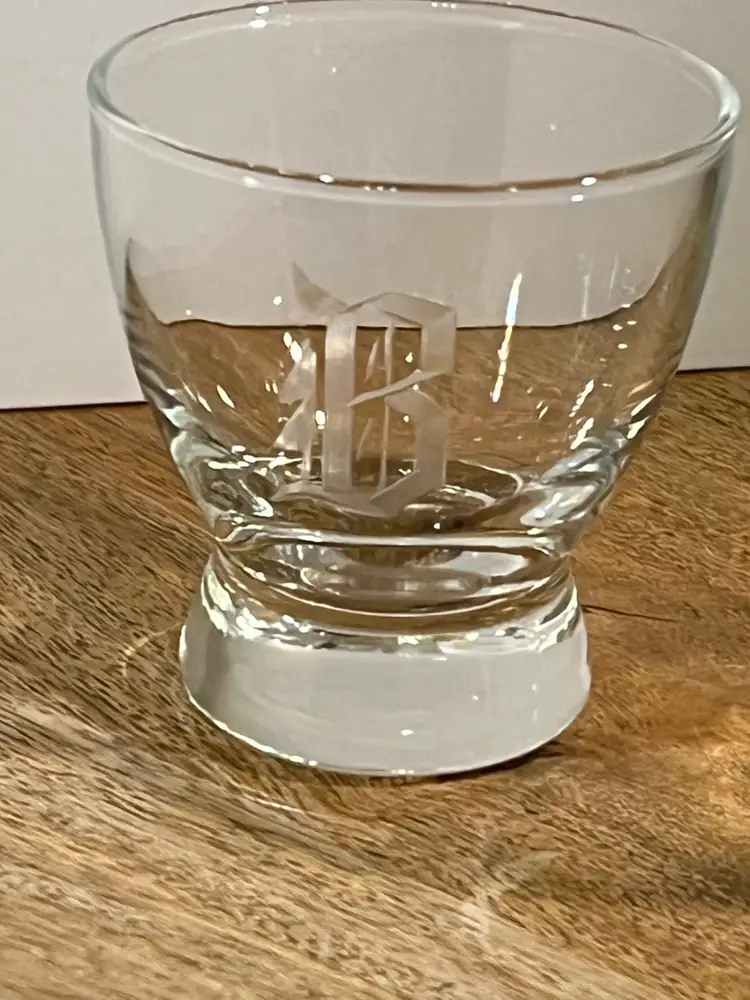 Etched “B” Short Glasses