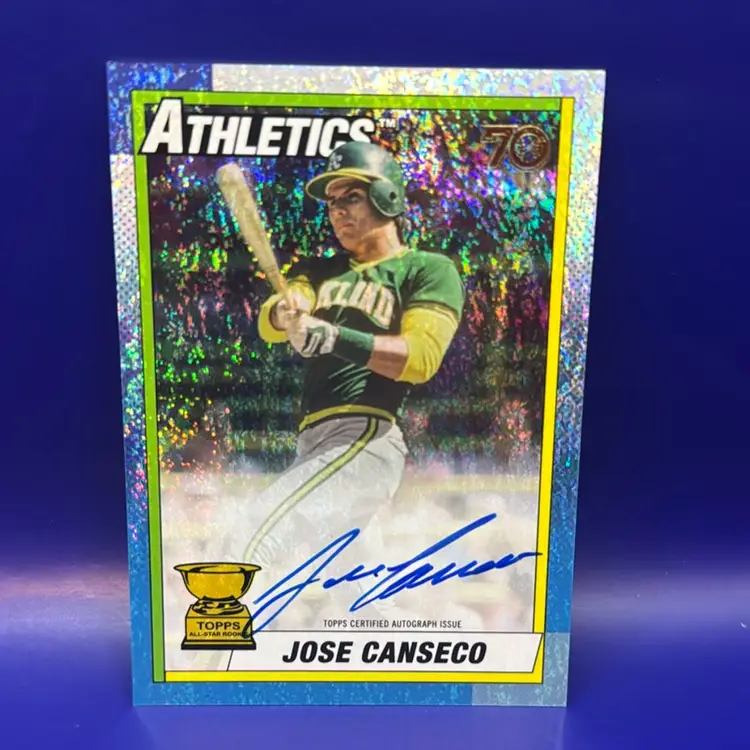 Jose Canseco 2021 Topps All-Star Rookie Cup Autograph Holofractor #58/99 Oakland Athletics