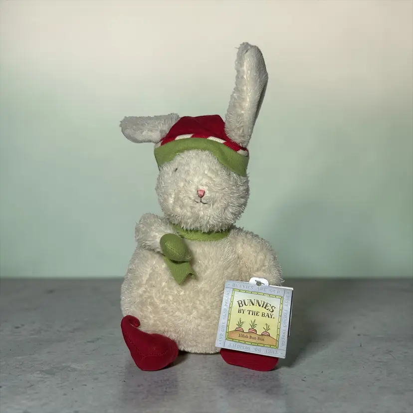 Bunnies By The Bay Elfish Bun Bun Plush Christmas Bunny W/Tags