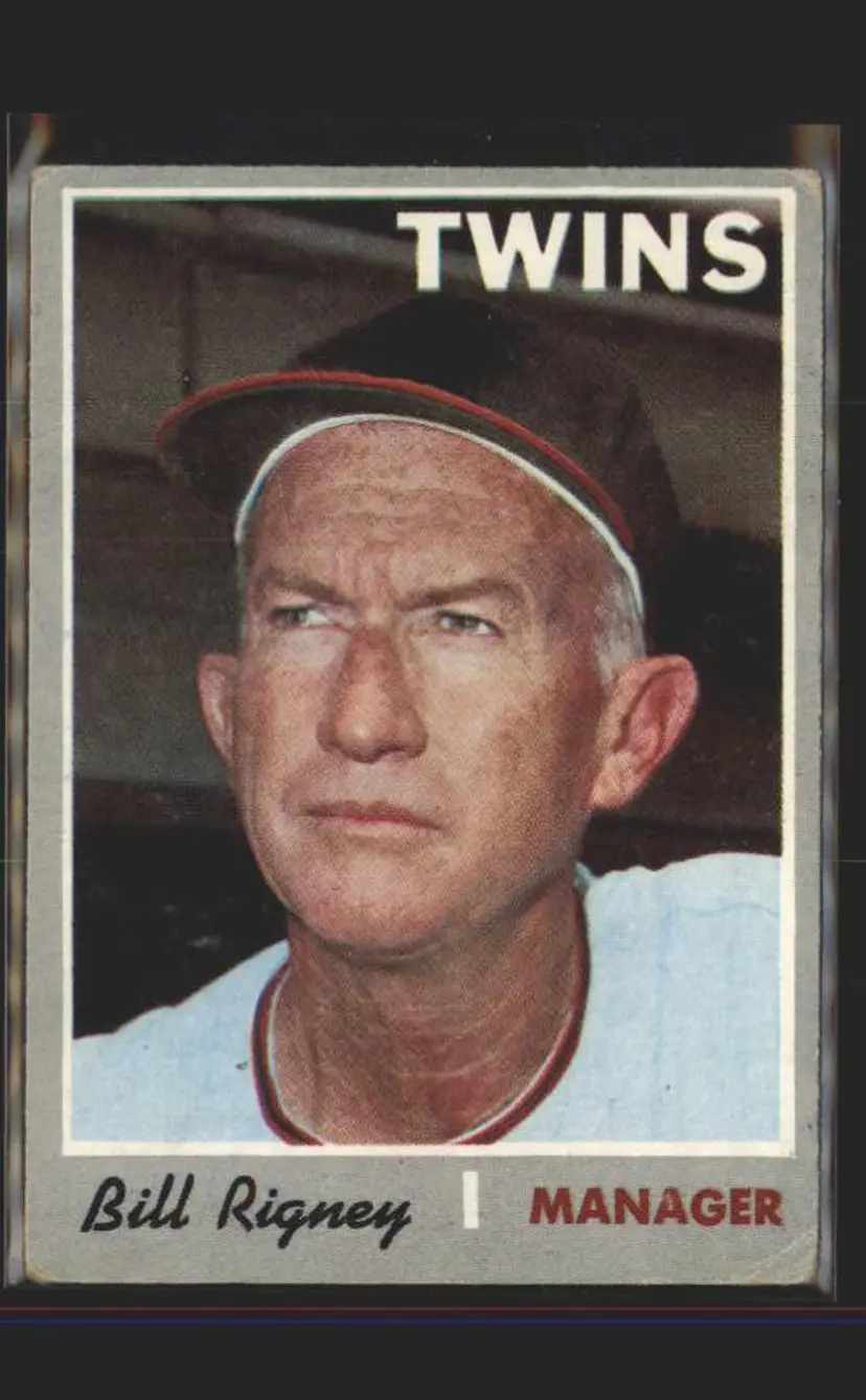 1970 Topps #426 Bill Rigney - (137) - Minnesota Twins