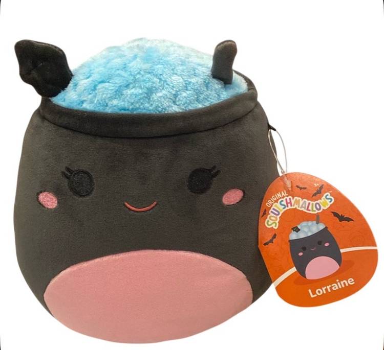NWT Kellytoy Squishmallows Lorraine The Caldron 8” & Keir Carah 5” Halloween Lot