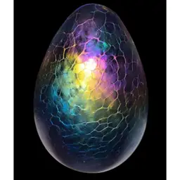 #29- Vintage UnSigned Art Glass Paperweight - Rainbow 3" X 2.5"