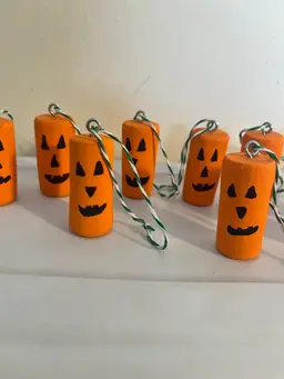 Pumpkin Cork Ornaments