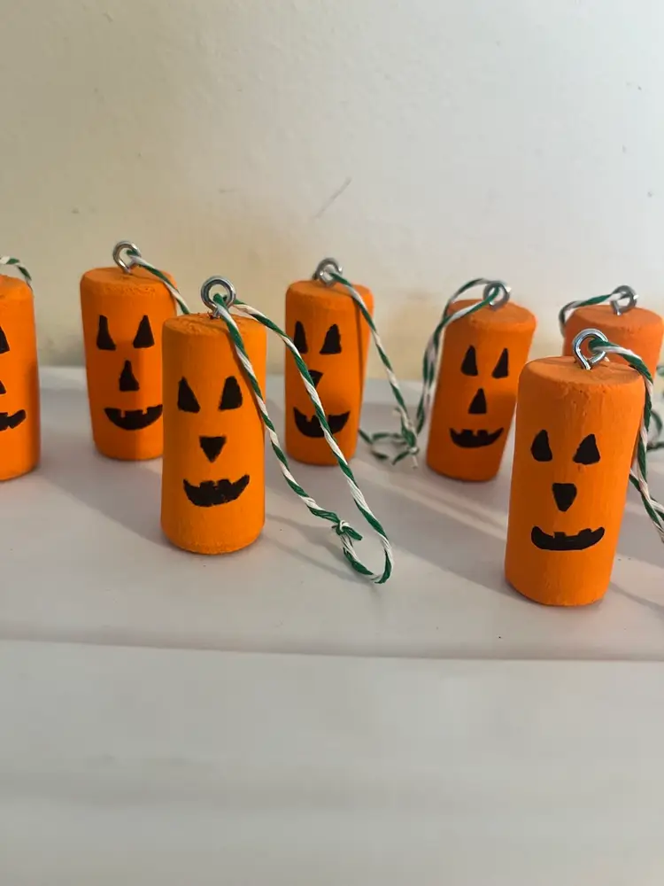 Pumpkin Cork Ornaments