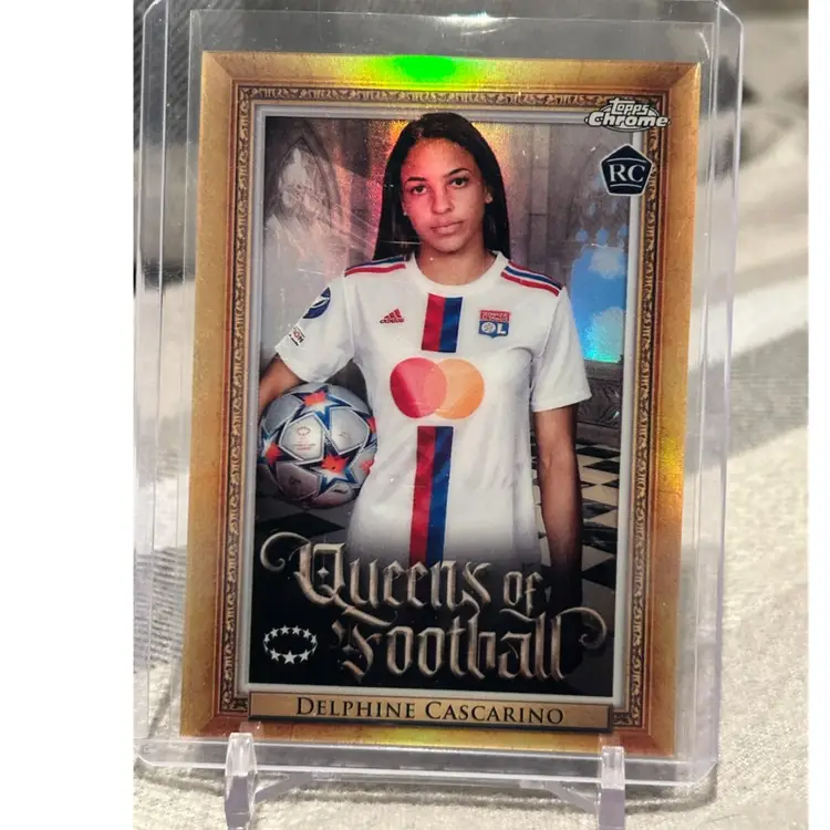 Delphine Cascarino Queens Of Football Rookie Card - 2022/2023 Topps Chrome UEFA Women’s Champions League