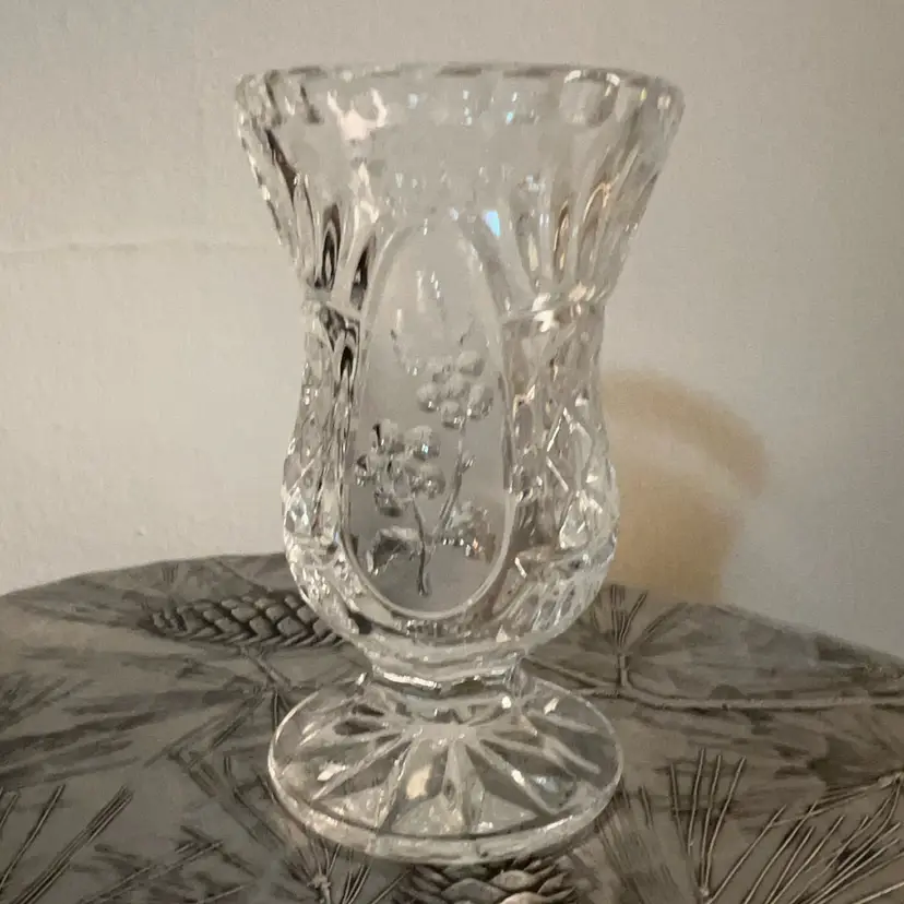 Vintage Zajecar Crystal Footed Bud Vase | 24% Lead | Yugoslavia | 4 1/4” Tall