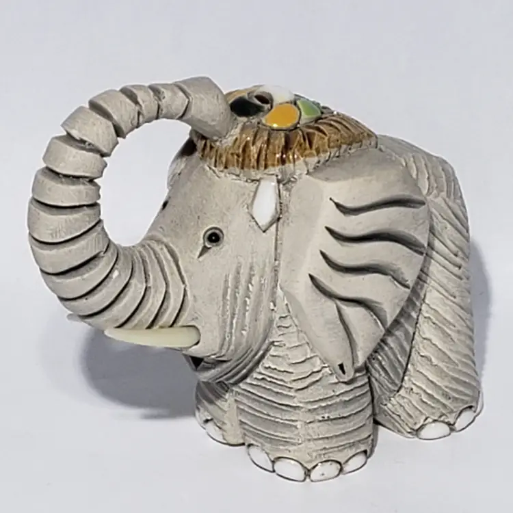 VTG Artesania Rinconada Handcrafted Elephant Figurine Uruguay Signed Retired