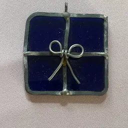 Small Stain Glass Present Sun Catcher