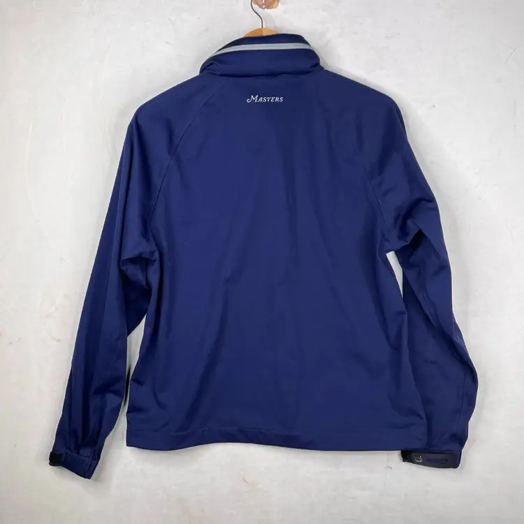 Master's Tech Blue full Zip Hooded jacket men's size small golf