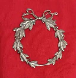 Gorham Sterling Silver Holly Wreath Ornament