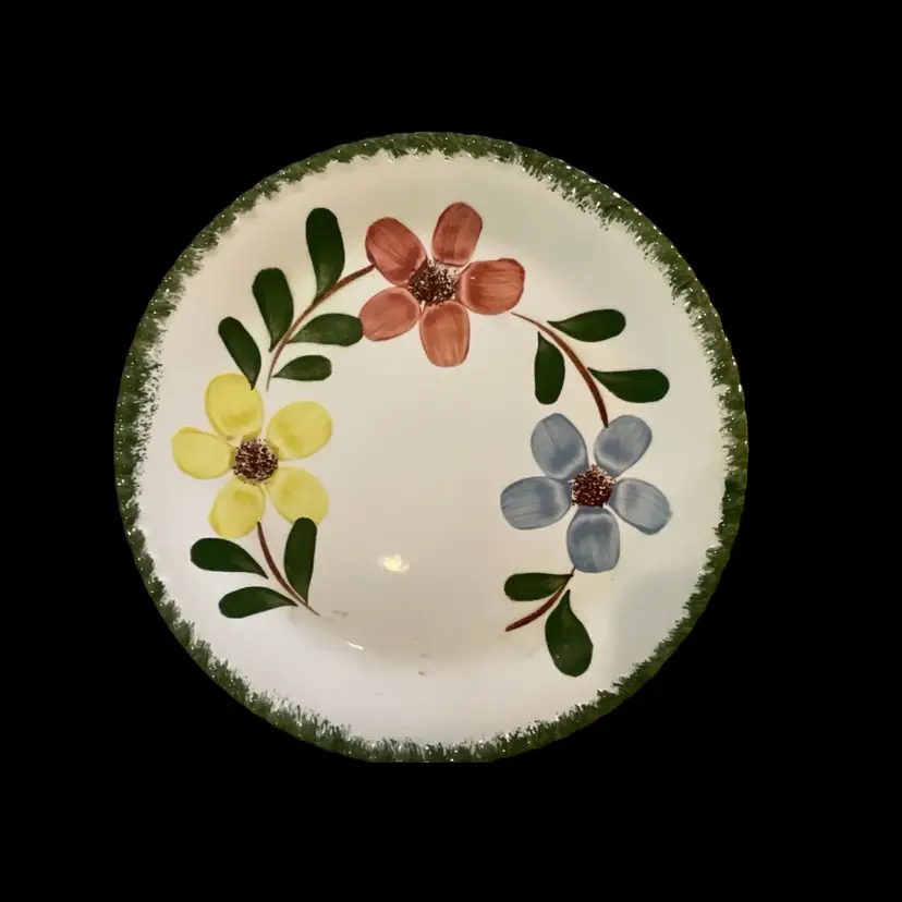 Vintage Pottery Plate Brunswick Pattern 
Blue Ridge Southern Pottery
American Folk Art