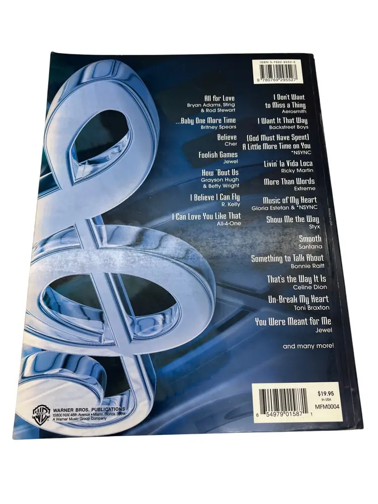 Ten Years Of Pop Music History 1990–2000 Red Book Piano/Vocal/Chords Songbook WB