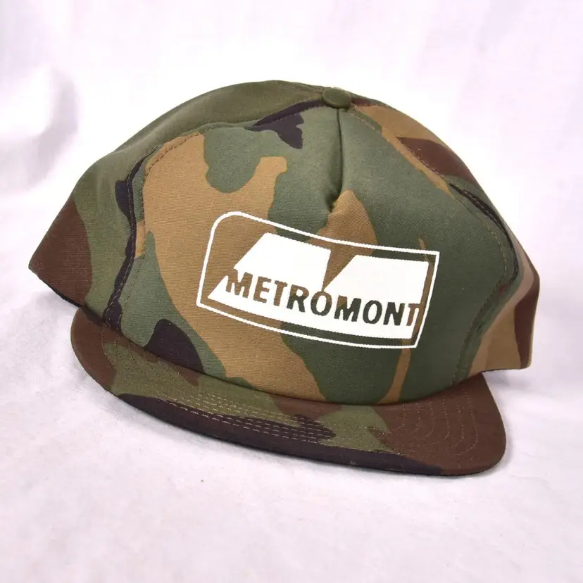 Metromont Camouflage Snap Back Baseball Cap Made in the USA