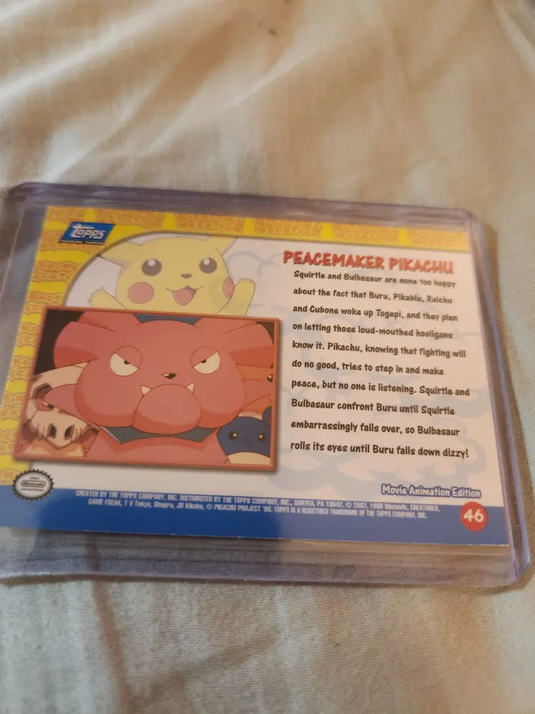 Holo Topps 1998 Pikachu Peacemaker