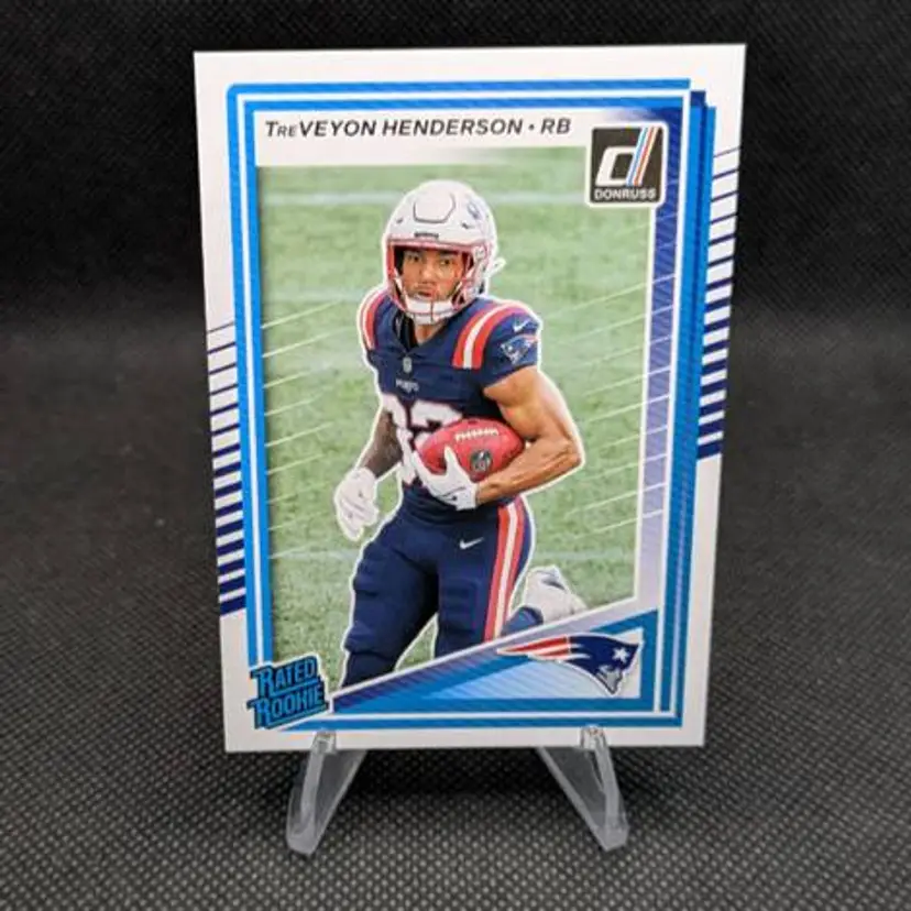 TreVeyon Henderson 2025 Donruss Football Rated Rookie RC #332 - New England Patriots