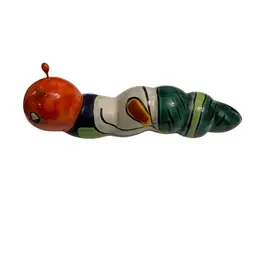 Hand Painted Talavera Caterpillar 6 X 1 1/2”