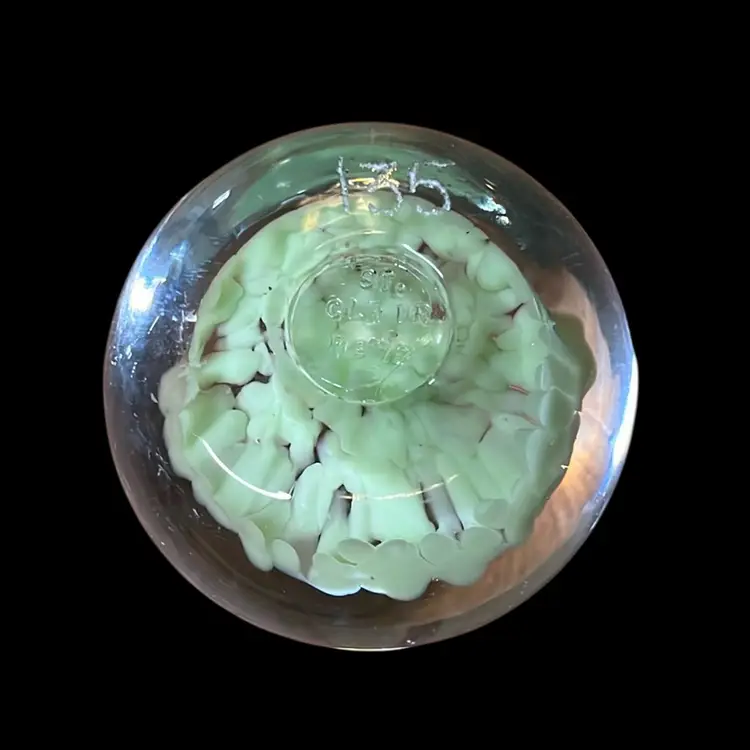 St. Clair Sulphide of Evangeline Bergstrom. 3" in diameter, This piece is marked St Clair 1972