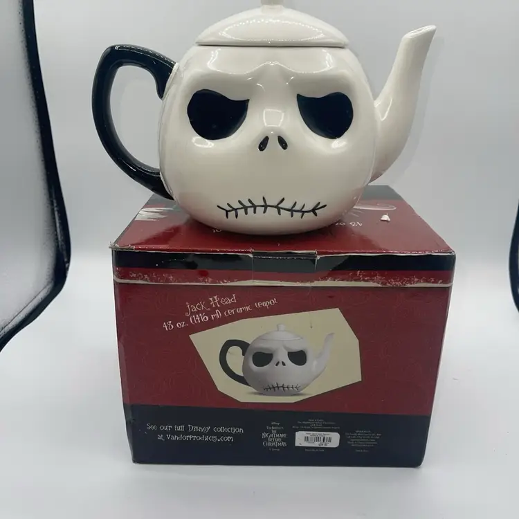 Tim Burton's Nightmare Before Christmas Jack Skellington Jack Head Teapot 48 Oz