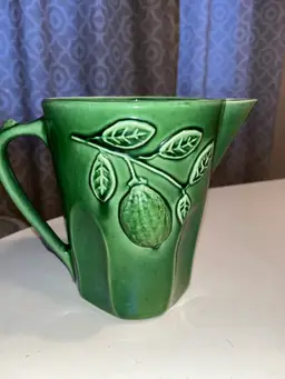 Green Camark Lemonade Pitcher 7”