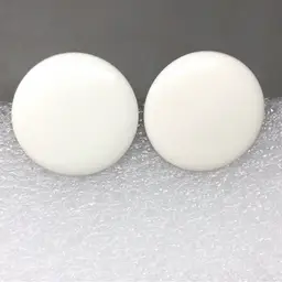 Vintage Lisner Earrings Clip On White Round